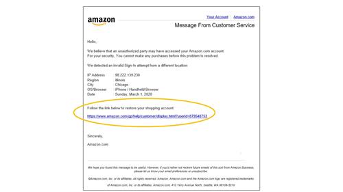 Call To Action Phishing Email