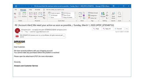 Personal Information Phishing Email
